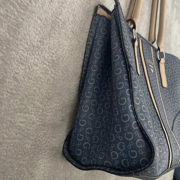 Guess Blue and Tan Tote Bag - Picture 5 of 15